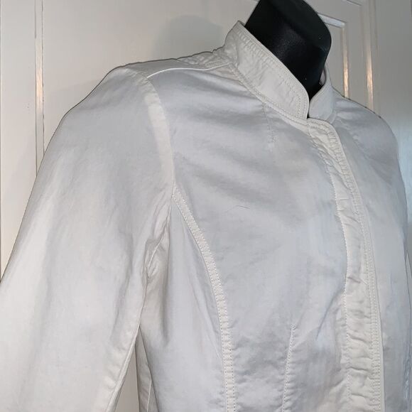 Off white Nehru collar cotton jacket‎ - Picture 5 of 12